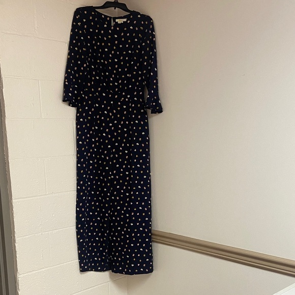 Boden Dark Blue Jumpsuit with Floral Accents - Picture 6 of 6